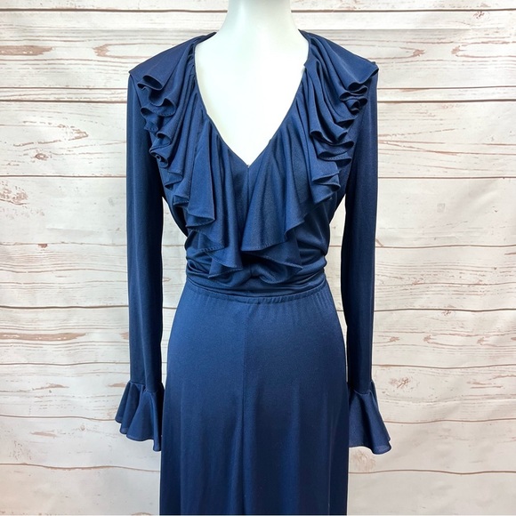 Vintage Retro Miss Elliette Ruffle Midi Dress - Picture 2 of 10